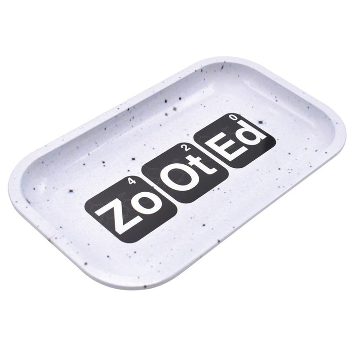 Zooted Medium Rolling Tray - Black or White - (1 Count)-Rolling Trays and Accessories