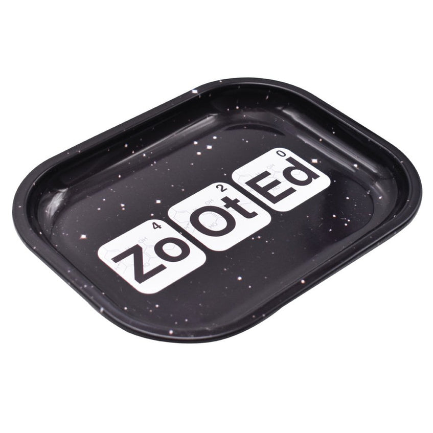 Zooted Small Rolling Tray Black or White (1 Count) — MJ Wholesale