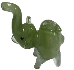 3" Frit Elephant Hand Glass - Color May Vary - (1 Count)-Silicone Hand Pipe
