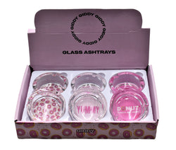 3" Giddy Glass Ashtray - Yummy - (6 Count Display)-Rolling Trays and Accessories