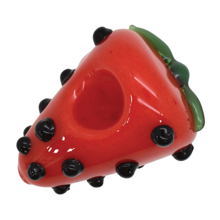3" Strawberry Style Glass Hand Pipe - (1 Count)-Silicone Hand Pipe