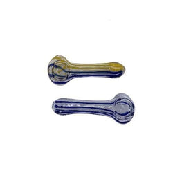 3.5" Candy Cane Hand Glass Assorted Colors - (1, 5, OR 10 Count)-Hand Glass, Rigs, & Bubblers