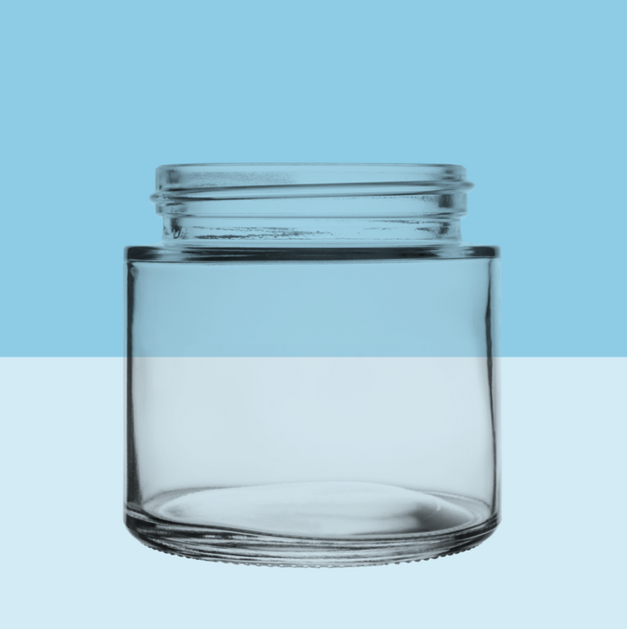 3 oz Child Resistant Clear White Glass Jars