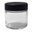 3oz Extra Wide Clear Glass Jar with Black Child-Proof Cap (144 Count Case)-Glass Jars