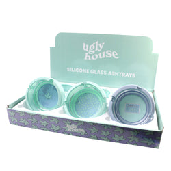 4" Ugly House Ashtray Silicone & Glass - Sorry Stoned - (6 Count Display)-Rolling Trays and Accessories