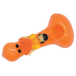 4.5" Squid Lady Glass Hand Pipe - (1 Count)-Hand Glass, Rigs, & Bubblers