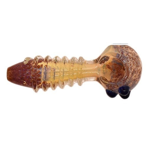 5” Frit Rod Wrapped Glass Hand Pipe - Color May Vary - (1 Count, 5 Count, OR 10 Count)-Hand Glass, Rigs, & Bubblers