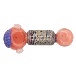 5” Fumed Frit Leaf Glass Hand Pipe - Color May Vary - (1, 5, OR 10 Count)-Hand Glass, Rigs, & Bubblers