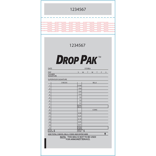 5″ x 9″ DropPak Clear Film Drop Deposit Bags 1000 Per Box-Mylar Smell Proof Bags