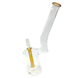 5.75" Slanted Mini Water Bubbler - Colors May Vary - (1 Count)-Hand Glass, Rigs, & Bubblers