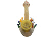 6" Mushroom Inspired Bubbler With Built In Downstem - Color May Vary - (1 Count)-Hand Glass, Rigs, & Bubblers