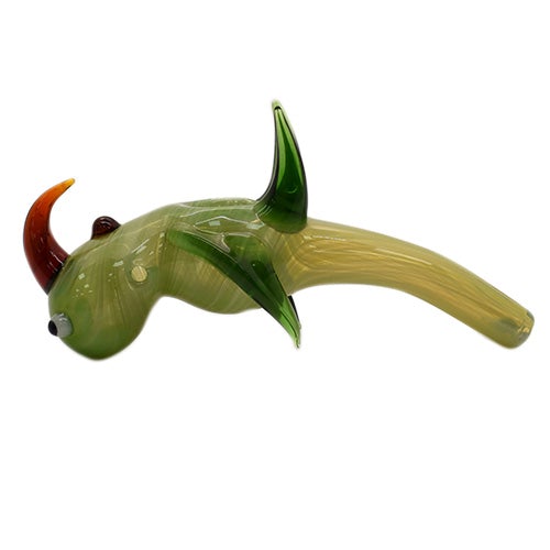 6” Parrot Design Glass Hand Pipe - Color May Vary - (1 Count)-Hand Glass, Rigs, & Bubblers