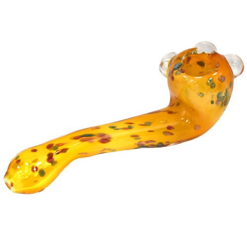 6.5" Frit Sherlock Hand Pipe - Color May Vary - (1 Count)-Hand Glass, Rigs, & Bubblers