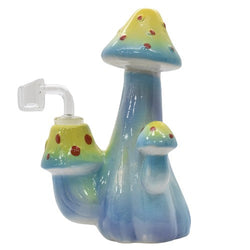 8" Ceramic Mushroom Water Bubbler - Color May Vary - (1 Count)-Rolling Trays and Accessories