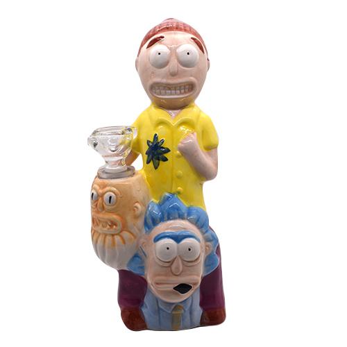 8" R & M Ceramic Water Pipe - Color May Vary - (1 Count)-Ceramic Bubbler