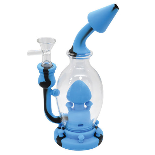 8" Silicone Mushroom Waterpipe - Color May Vary - (1 Count)-Hand Glass, Rigs, & Bubblers