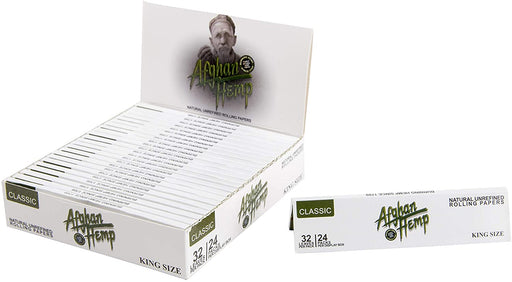 Afghan Hemp King Size Natural Hemp Rolling Paper - (24 Count Display)-Papers and Cones