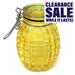 Airtight Glass Stash Jar 250mL - Grenade Yellow - (1 Count)-Novelty, Hats & Clothing