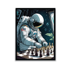 Astronaut Chess Poster-