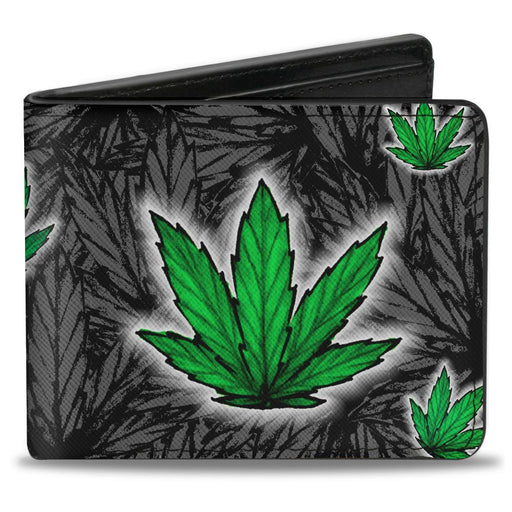 Bi-Fold Wallet - Marijuana Haze Black-Novelty, Hats & Clothing