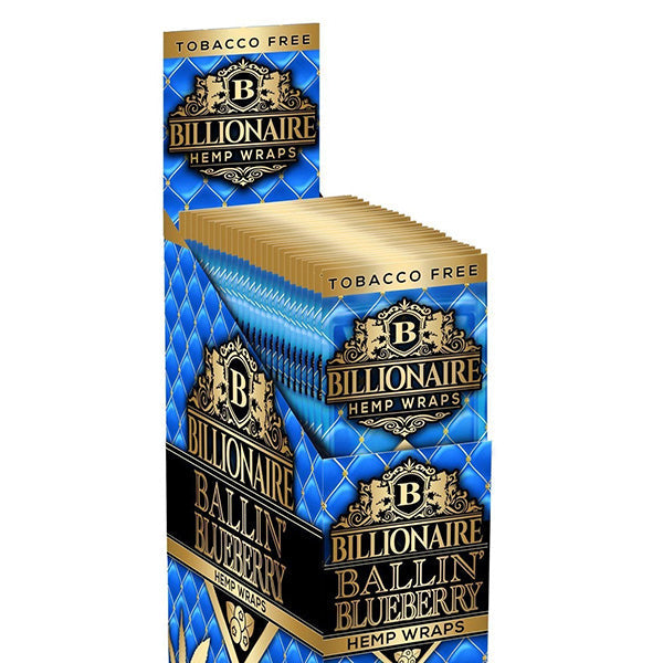 Billionaire Hemp Wraps - Various Flavors - 25 Packs Per Box 2 Wraps Per Pack-Papers and Cones