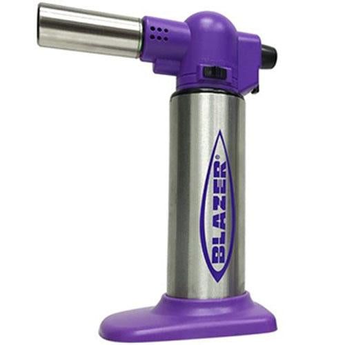 Blazer Big Buddy Turbo Torch Purple & Stainless Steel (1 Count, 3 Count OR 6 Count)-Lighters and Torches