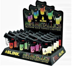 Blink Mini Angle Torch Metallic Dual Tone - 729 - (20 Count Display)-Lighters and Torches