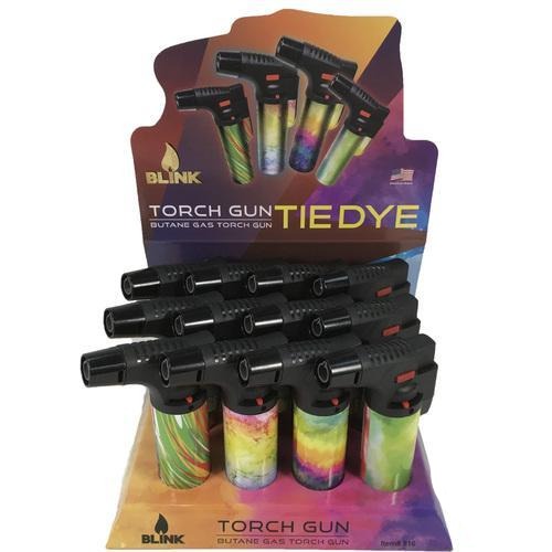 Blink Torch Display - Tie Dye Design - Item 816 - (12 Count Display)-Lighters and Torches