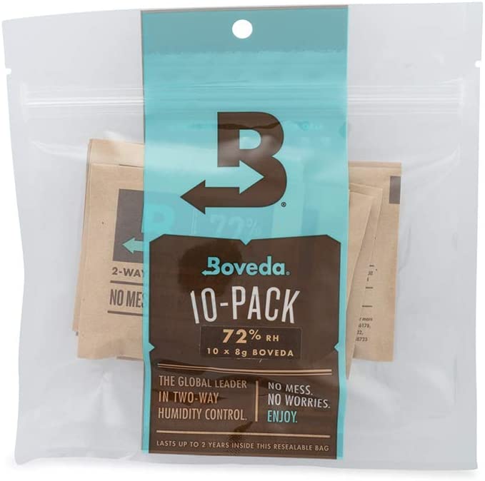 Boveda 72% Humidity Pack Small 8 Gram (10 Count, 50 Count or 100 Count Display)-Humidity Packs