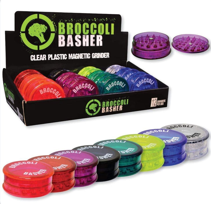 Broccoli Basher Magnetic Plastic Grinder - (12 Count Display)-Grinders