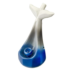 Ceramic Dolphin Tail Pipe - (1 Count)-Hand Glass, Rigs, & Bubblers