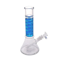 Cheech - 11" Spiral Water Bubbler With Glycerin - Various Colors - (1 Count)-Hand Glass, Rigs, & Bubblers