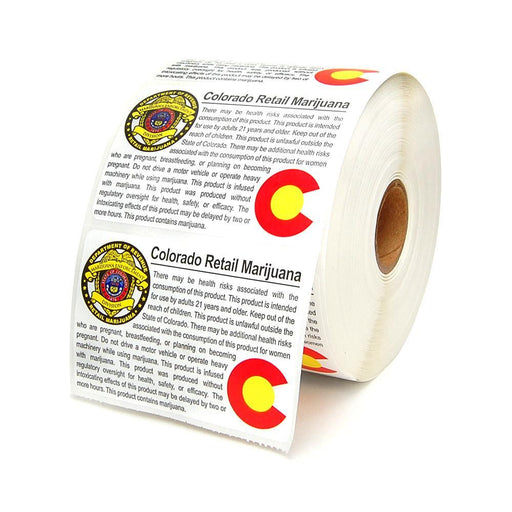 Colorado Compliant Label "Retail M* " 2" x 3" Inches 1000 Count-Prescription Labels & State Compliant Labels