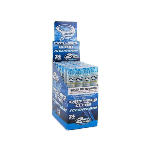 Cyclones Clear - Ice Dream Flavor - (24 Count Display)-Papers and Cones