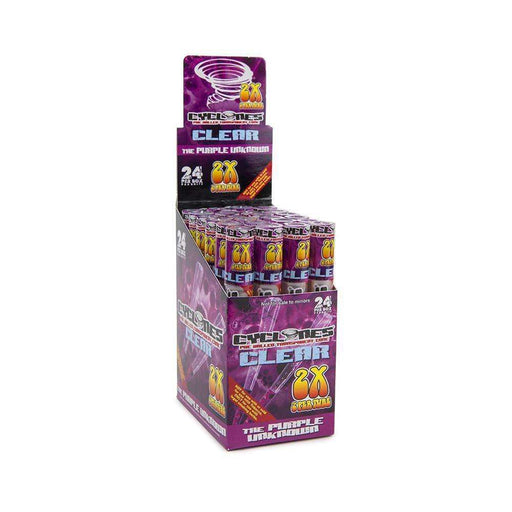 Cyclones Clear - Purple Unknown Flavor - (24 Count Display)-Papers and Cones