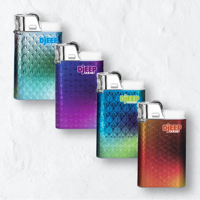Djeep Premium Lighters - 4 Different Styles - (24 Count Display )-Lighters and Torches