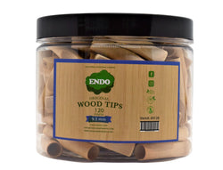 ENDO Wood Tips - 120 Count Per Jar - Various Sizes - (1 Count)-Papers and Cones