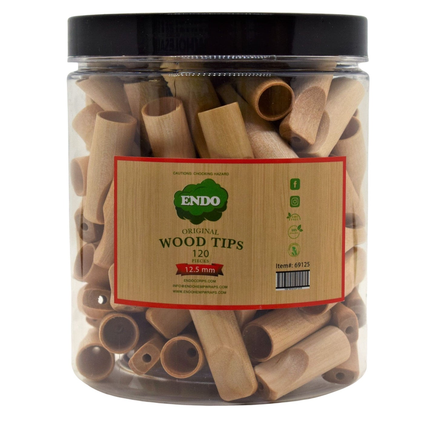 ENDO Wood Tips 120 Count Per Jar Various Sizes 1 Count — MJ Wholesale