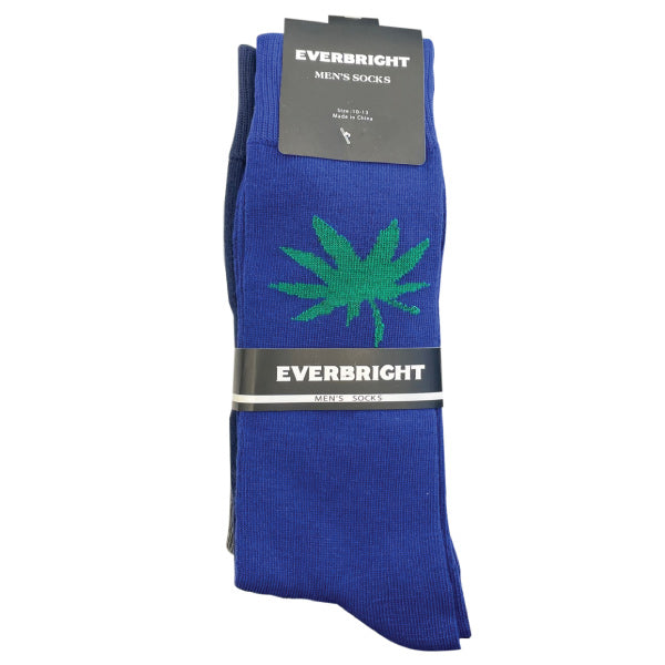Everbright Marijuana Printed Men's Ankle Casual Socks (3 Pairs Per Pack) - Color May Vary - (1 Count)-Novelty, Hats & Clothing