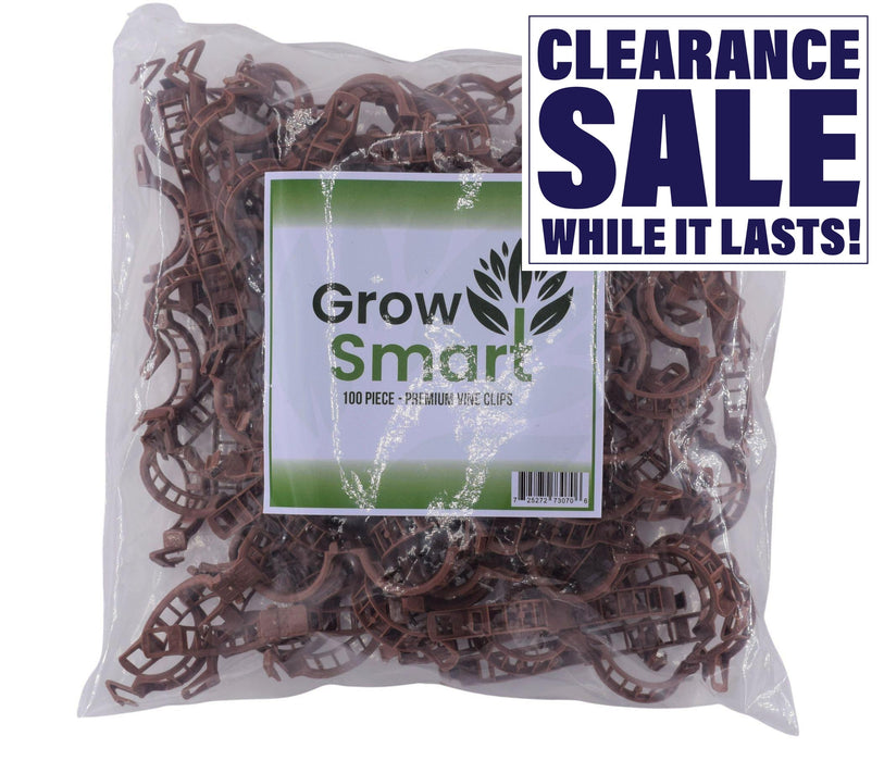 Grow Smart Premium Vine Clips - (100 Count Bag)-Hydroponics