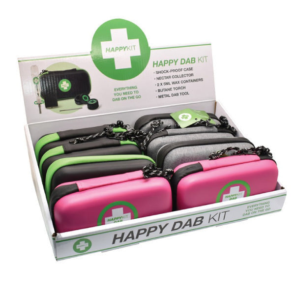 Happy Kit Happy Dab Kit Display - Color May Vary - (8 Count)-Hand Glass, Rigs, & Bubblers