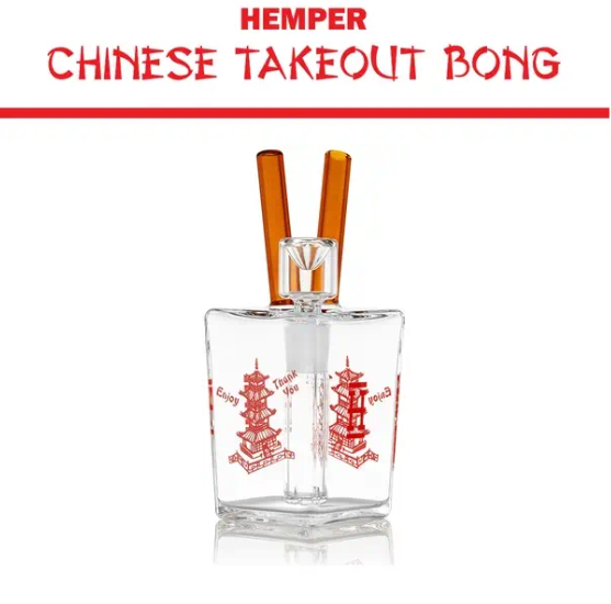 Hemper 7" Chinese Takeout Bong - (1 Count)-Hand Glass, Rigs, & Bubblers