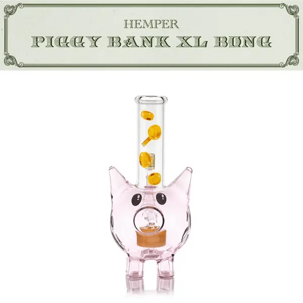 Hemper Piggy Bank XL Bong - 1 Count-Hand Glass, Rigs, & Bubblers