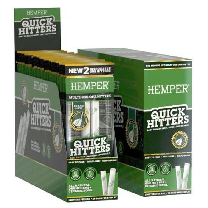 Hemper Quick Hitter - Various Flavors - 2 Per Pack - (20 Count Display)-Papers and Cones