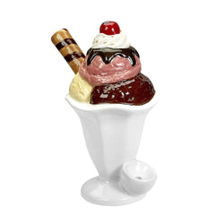 Ice Cream Sundae Hand Pipe - (1 Count)-Hand Glass, Rigs, & Bubblers