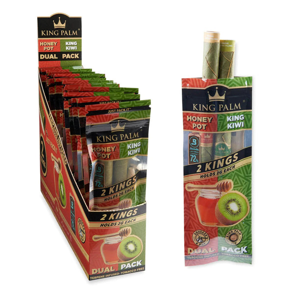 King Palm 2 Per Pack King Size Dual Flavor Rolls - Various Flavors