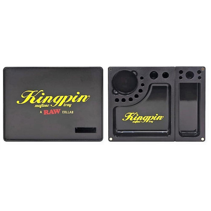 KINGPIN X Authentic RAW Authentic Collab - Mafioso Rolling Tray - (1 Count)-Rolling Trays and Accessories