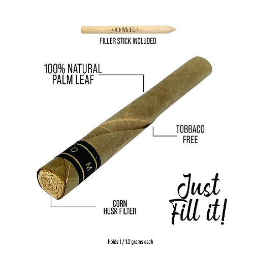 Leaf Palms Natural Palm Leaf - 3 Leaf's Per Pouch - Various Flavors - (15 Count Display)-Papers and Cones