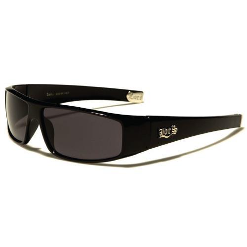 LOCS Rectangle Men's Sunglasses - Black - (1 Count or 12 Count)-Novelty, Hats & Clothing