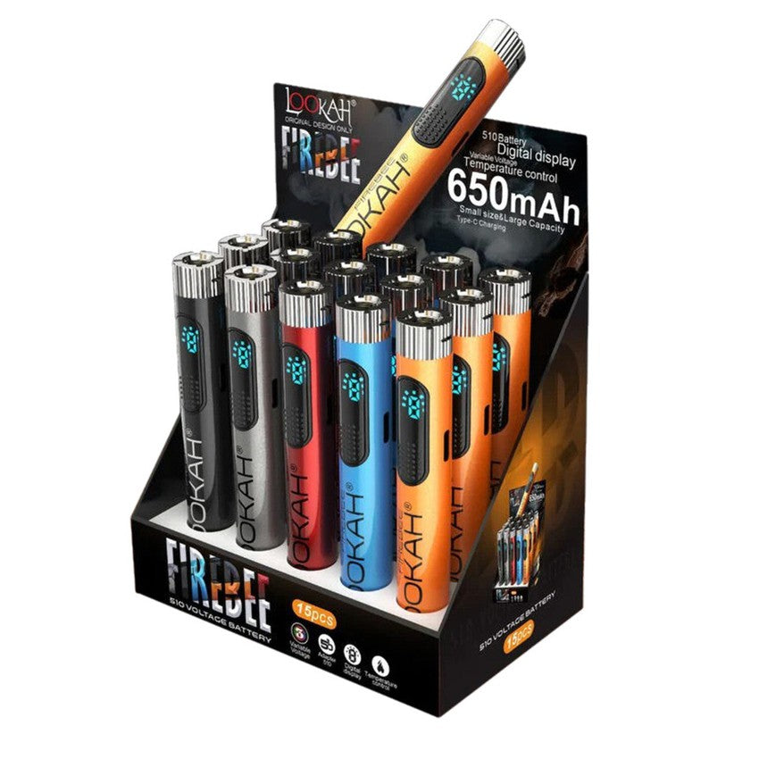 Lookah Load 510 500mAh Variable Voltage Vape Pen Battery - Assorted Colors  - Display of 25, Pen Style Battery